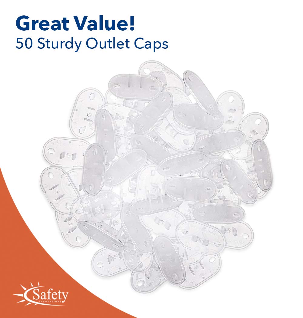 Safety Innovations 50-Pack Outlet Safety Caps provide affordable, wide coverage.