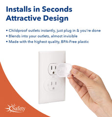 Safety Innovations Baby-Proof Outlet Covers secure unused outlets against curious toddlers.