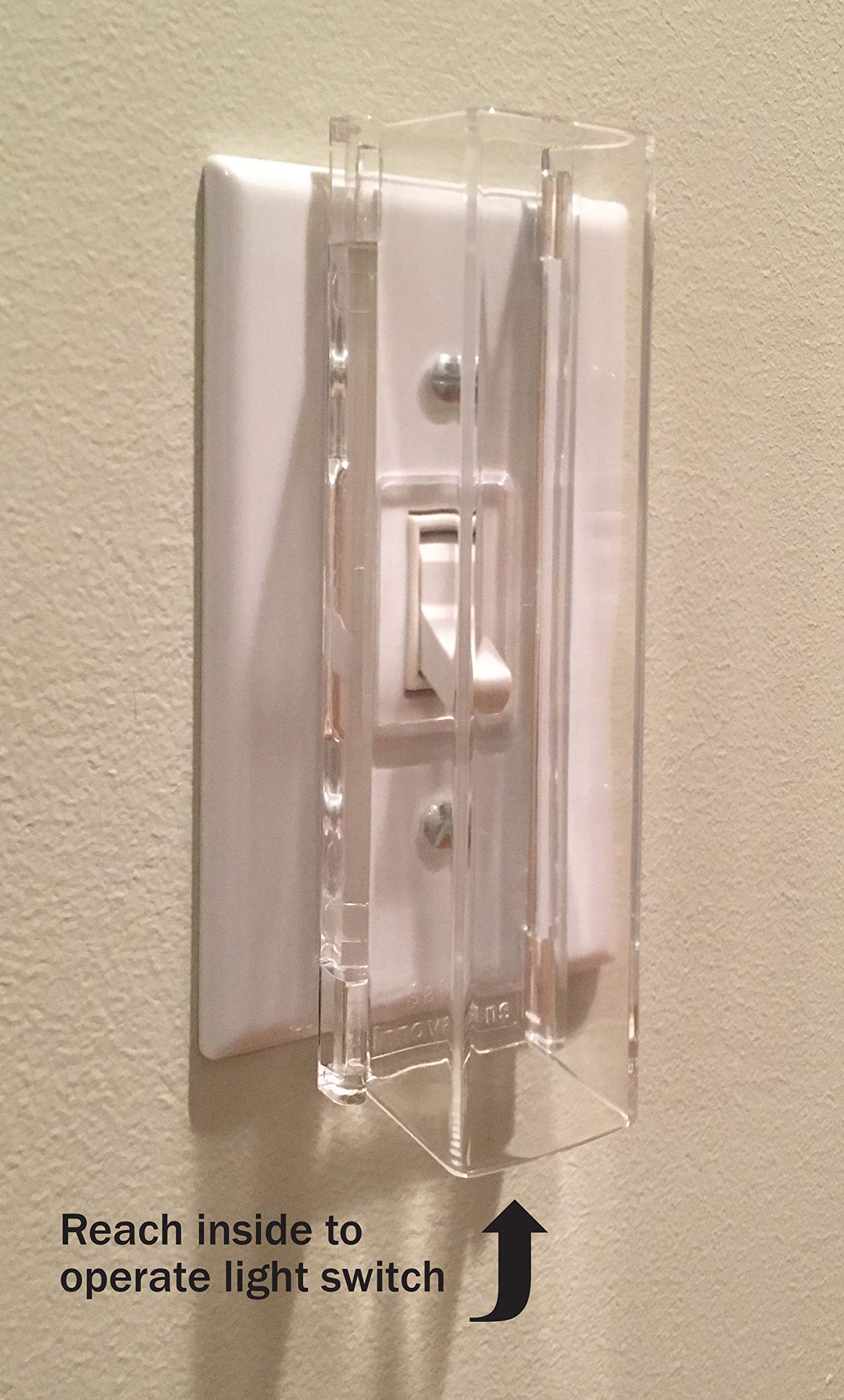 Safety Innovations guard with clear design blends into decor while protecting kids from switches