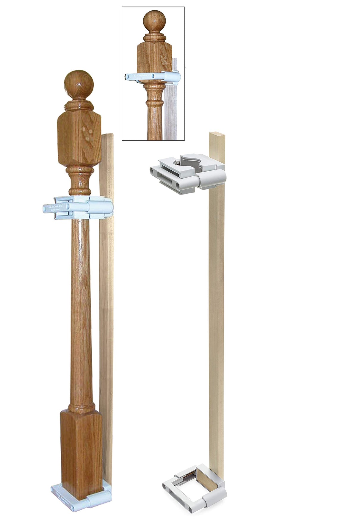 Safety Innovations no hole gate mount clamps securing post without drilling