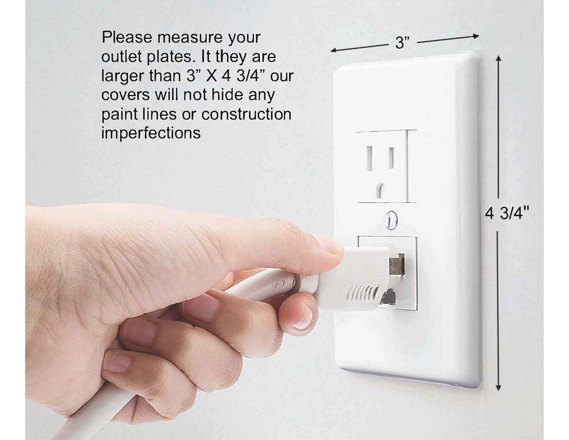 Safety Innovations strong-spring outlet cover, white, quick operation.