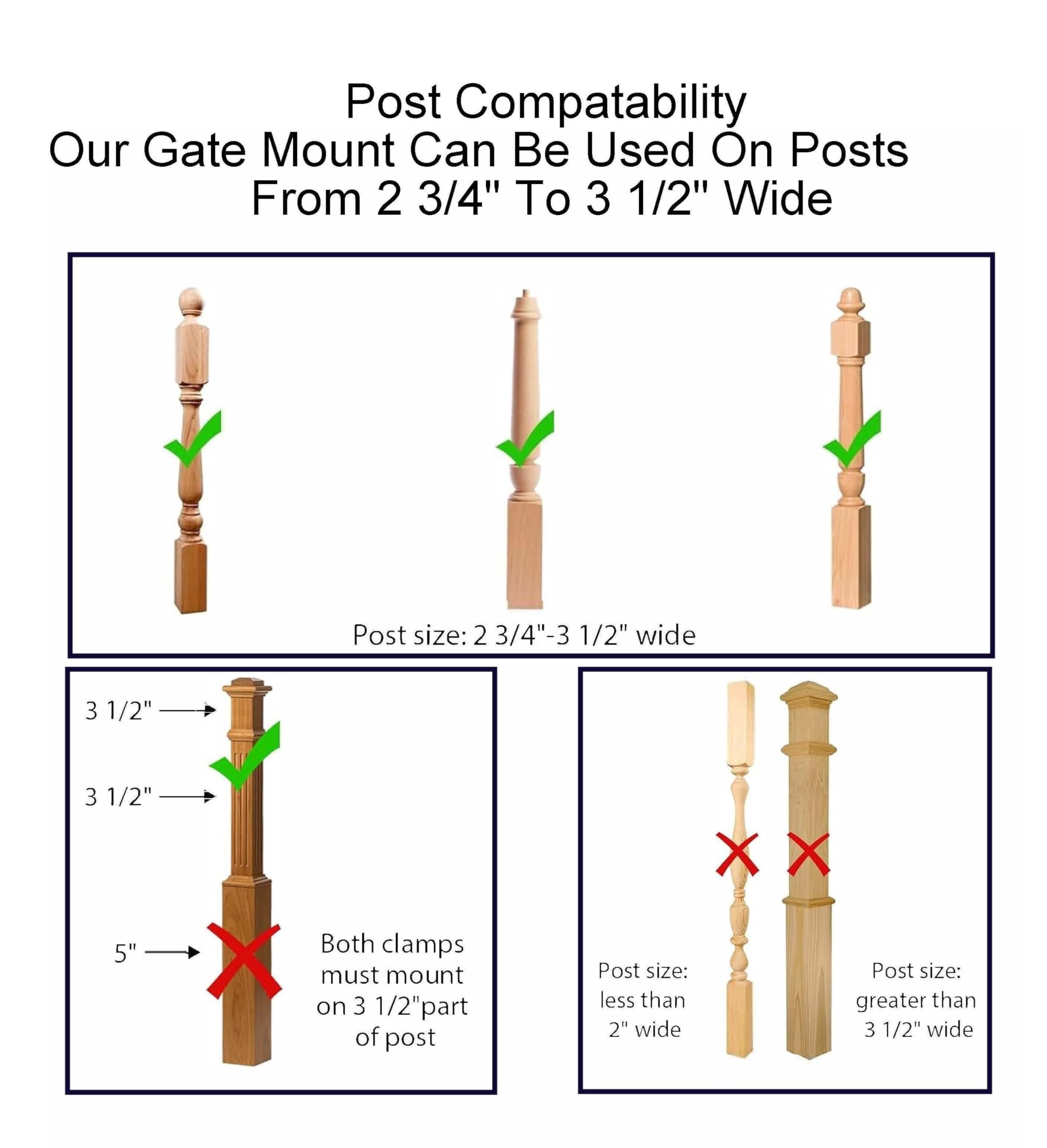 Safety Innovations square clamps for square post mounting