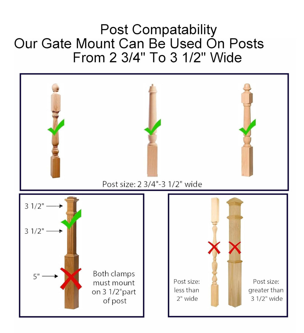 Safety Innovations square clamps for square post mounting