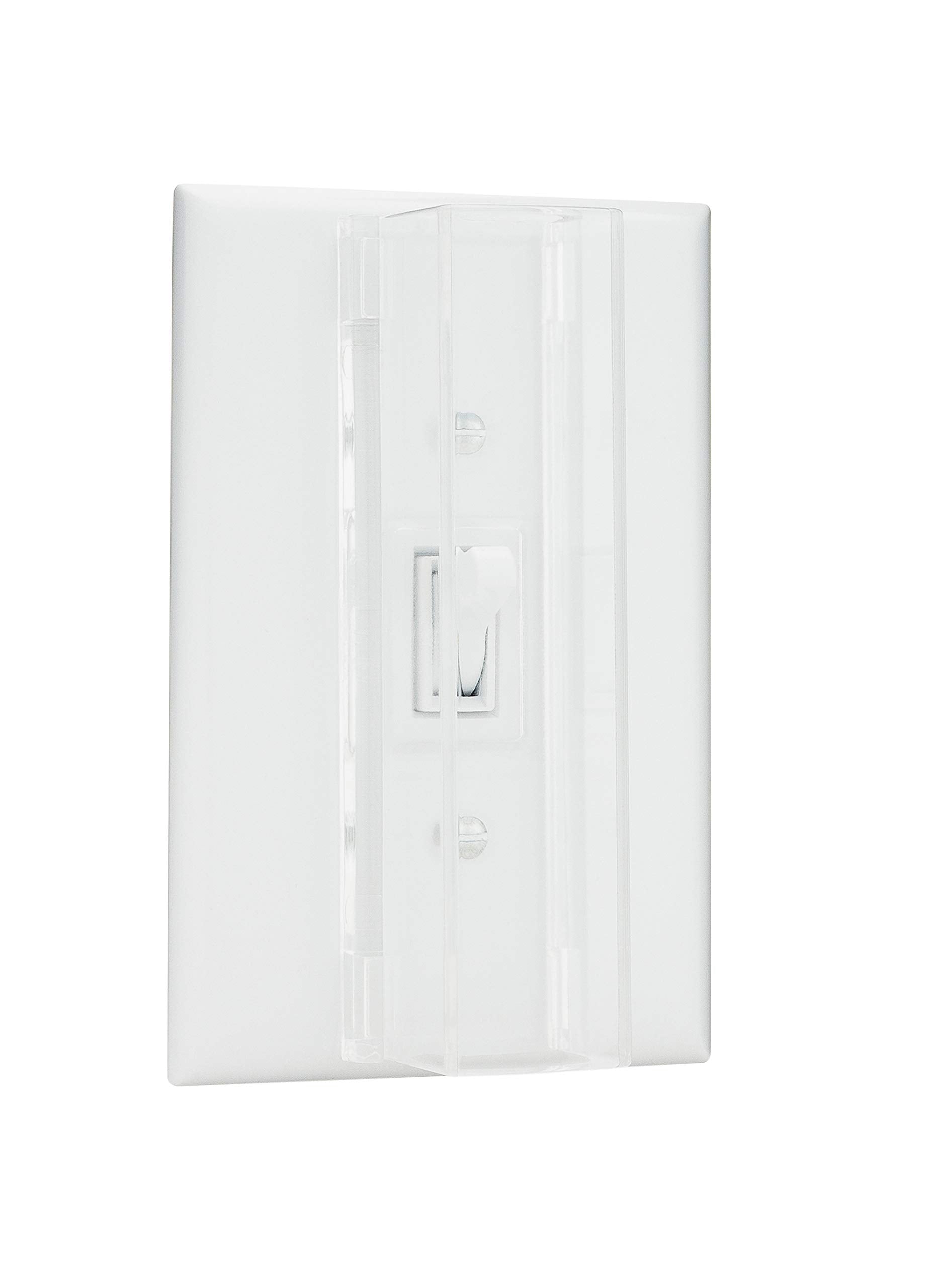 Safety Innovations guard measures 4 7/8 inches and fits standard switches
