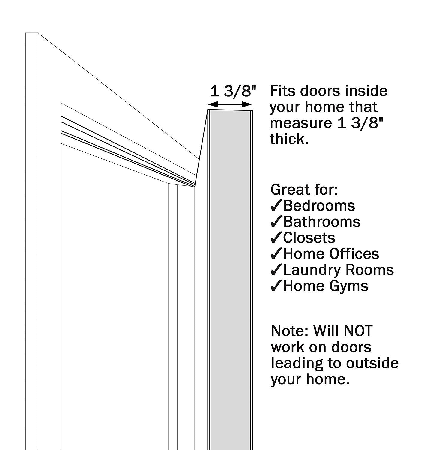 Safety Innovations top door lock with wand aids shorter users reaching the top.