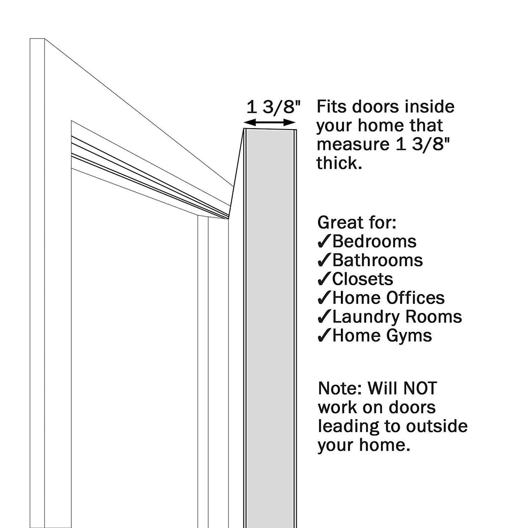 Safety Innovations top door lock with wand aids shorter users reaching the top.