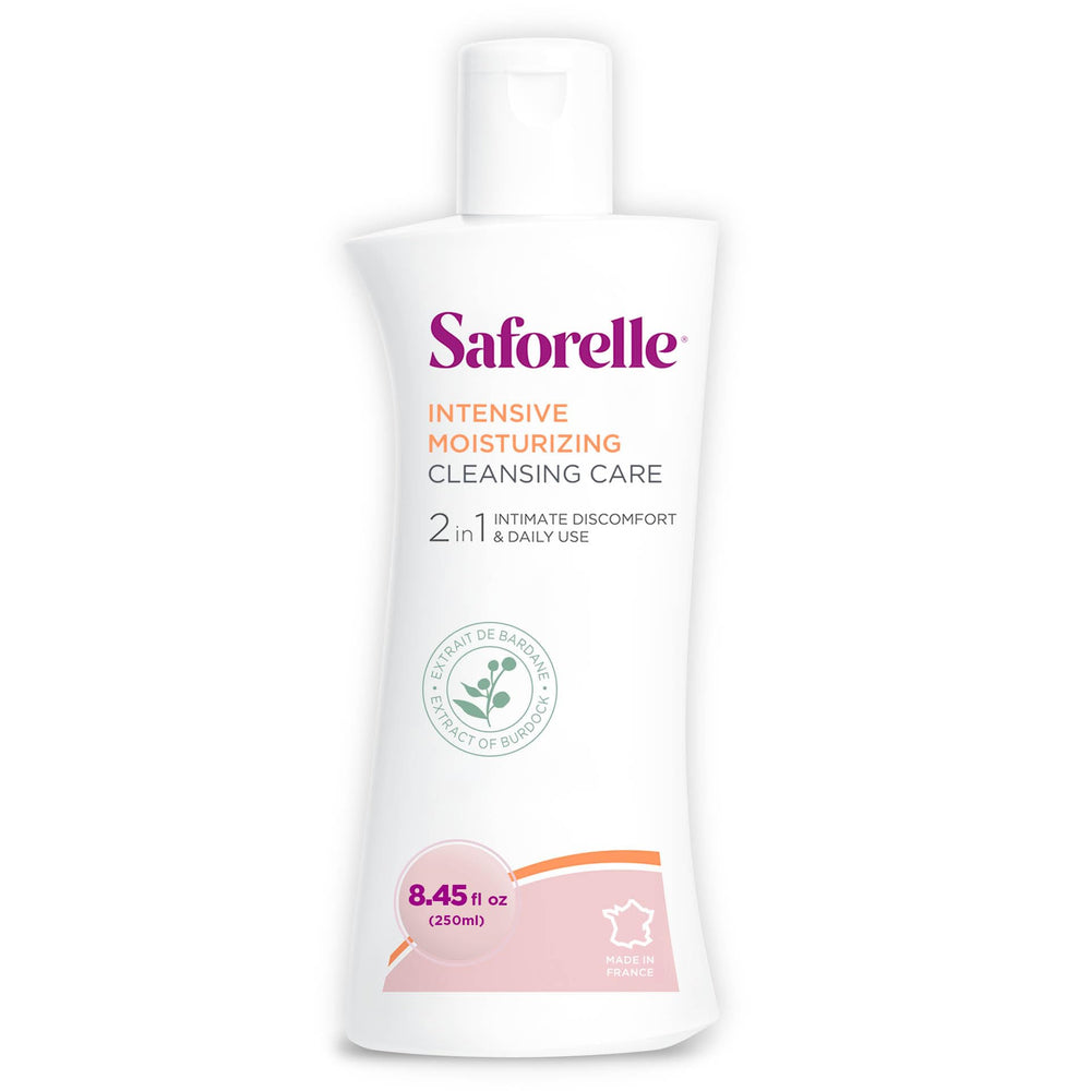 Saforelle Intensive Cleansing bottle 250ml for daily intimate care.
