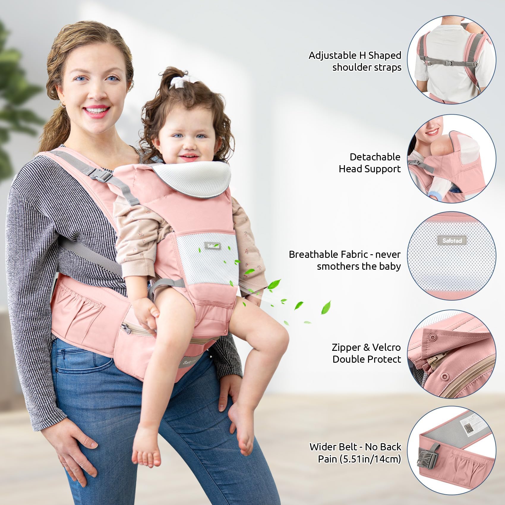 Safotad adjustable waist belt fits a wide range