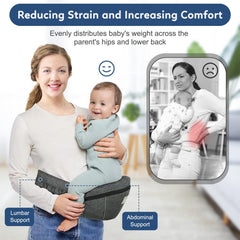 Safotad carrier face-out position offers baby a view while staying secure.