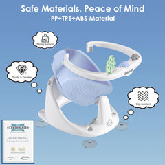 Safotad bath seat with four suction cups provides stable tub attachment