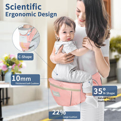 Safotad ergonomic M-position design supports baby's hips