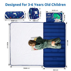 Safotad nap mat blue surface shows soft fabric and comfort.