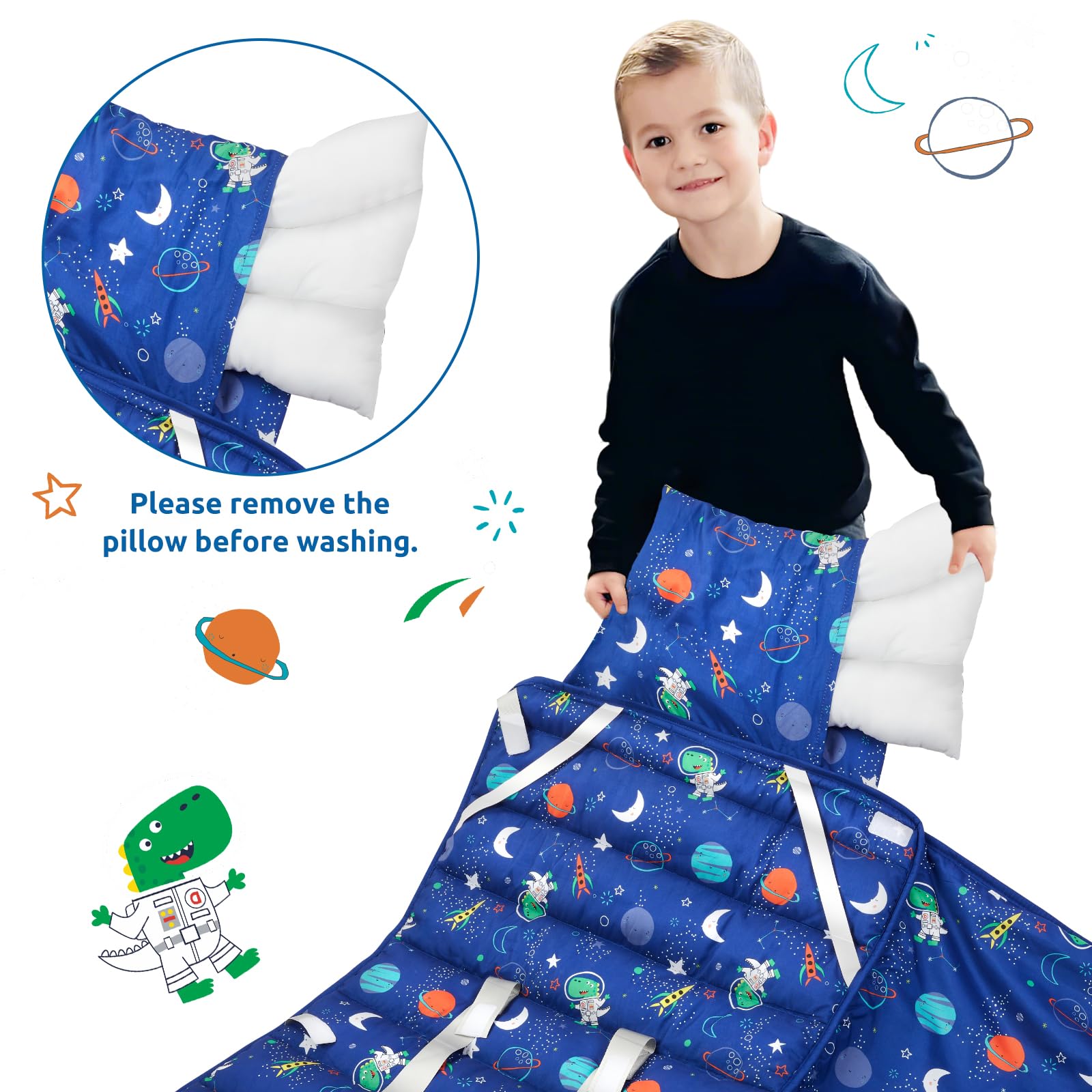 Safotad nap mat name tag helps quick identification at school.