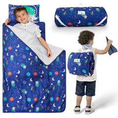 Safotad nap mat roll-up straps shown for easy transport and stability.