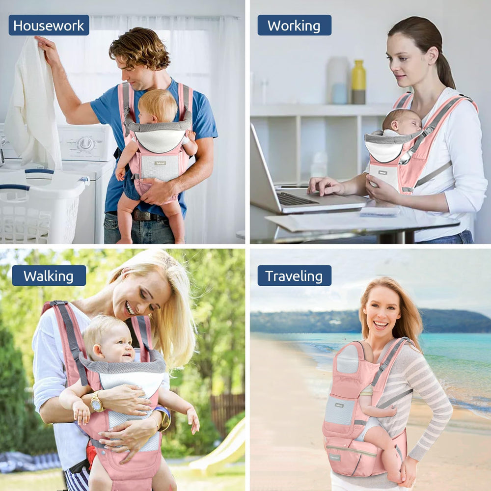 Safotad six wearing styles for growing babies