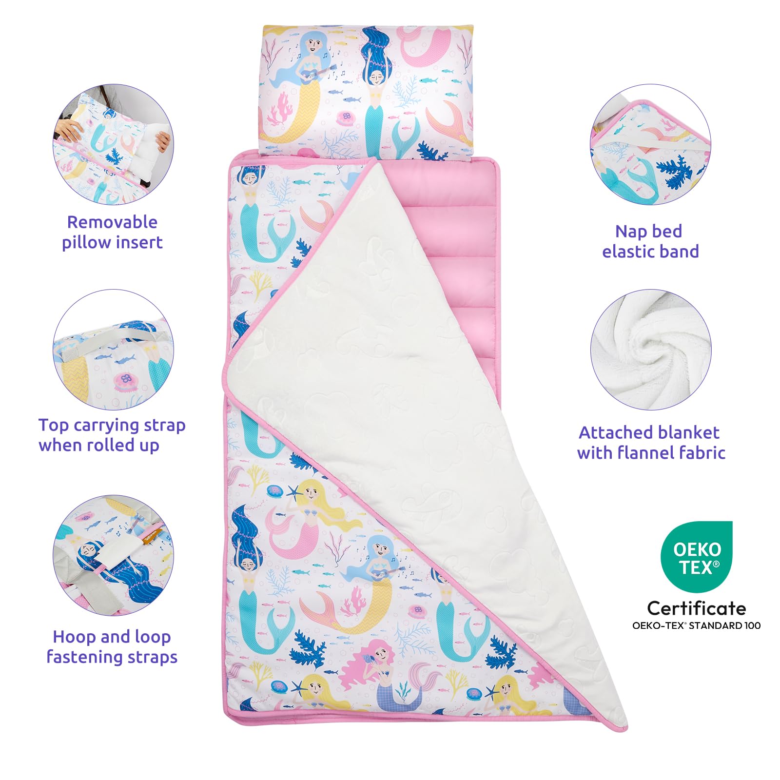 Safotad nap mat blanket detail highlighting warmth and comfort