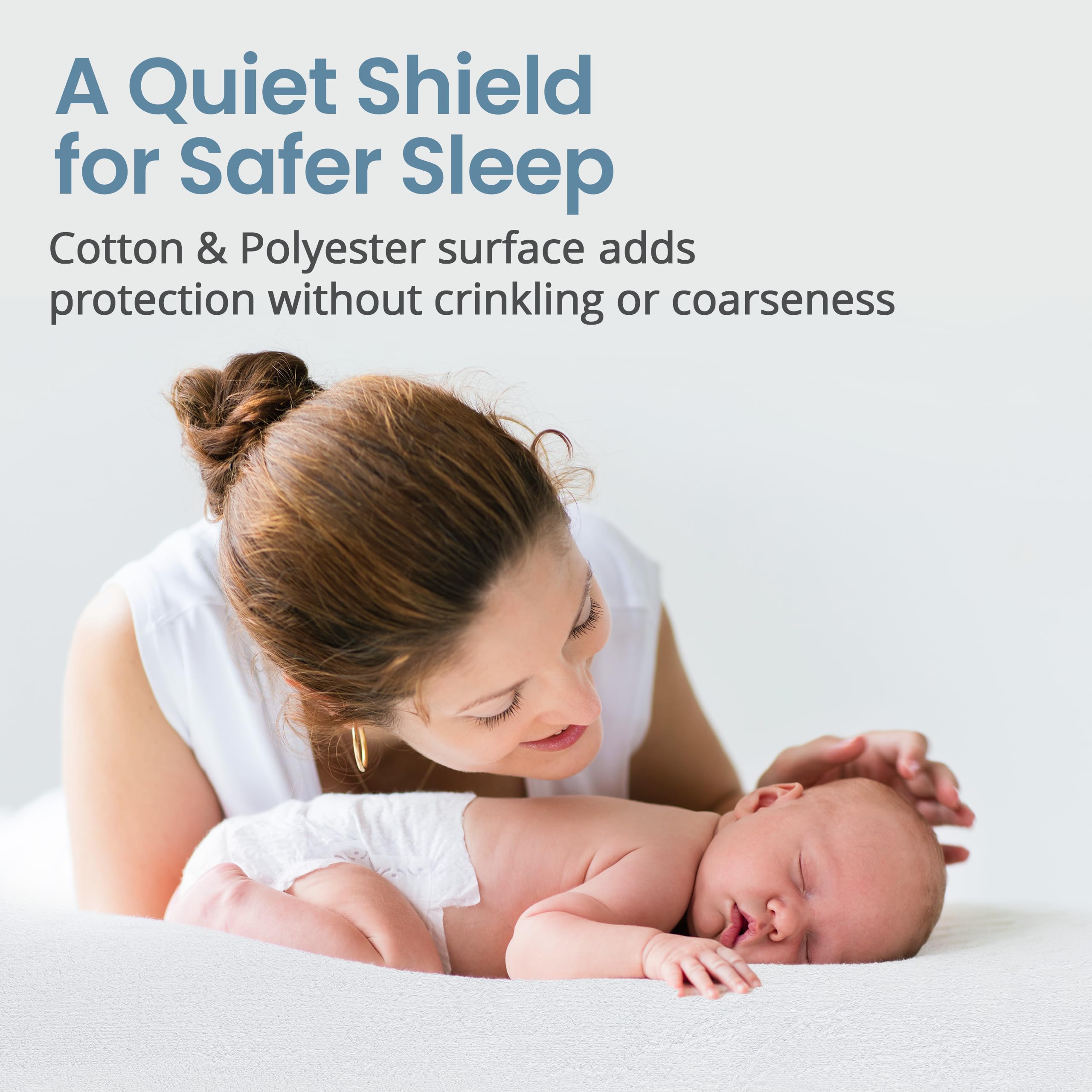SafeRest Airbnb host-friendly crib protector keeps guest cribs clean.