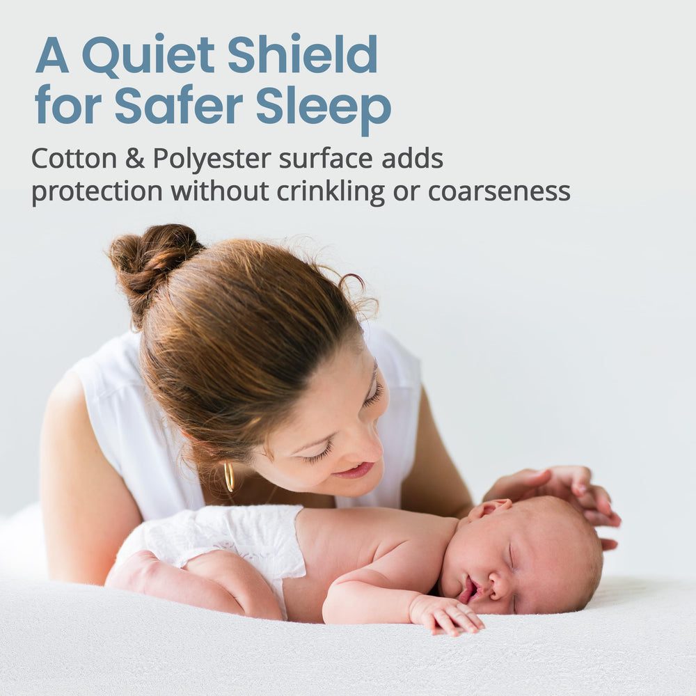 SafeRest Airbnb host-friendly crib protector keeps guest cribs clean.