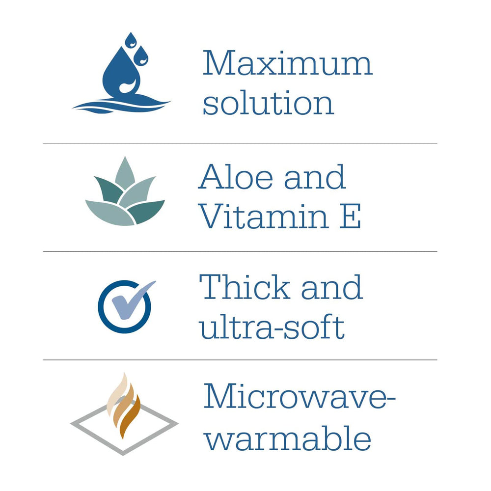 Sage Essential Comfort washcloths aloe vitamin-e-infused for nourished skin