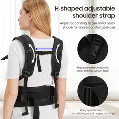 Sageky 2-in-1 baby carrier hip seat side view shows balanced support