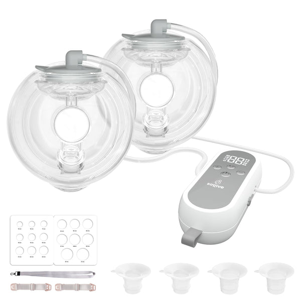 Saglve ABP-1308 wearable pump in bra conceals pumping while on the go
