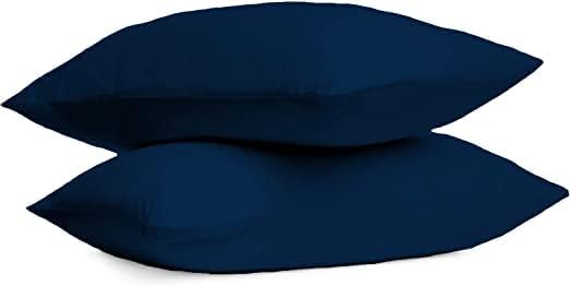 SAHARBEDDINGS navy pillowcase envelope closure detail on toddler bed