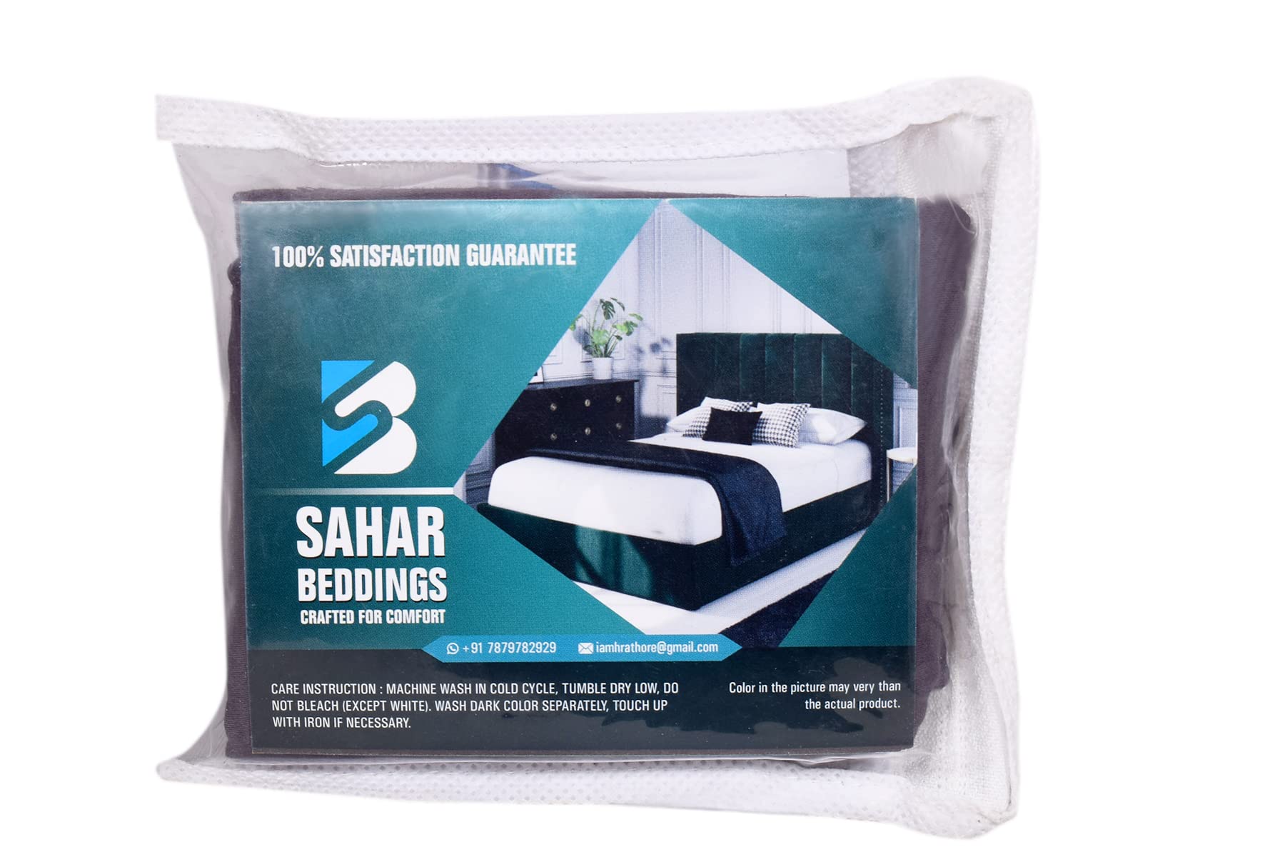 Machine-washable pillowcase preserves color and fabric integrity
