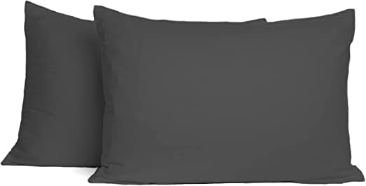 SAHARBEDDINGS toddler pillowcase with zipper in dark grey for easy use
