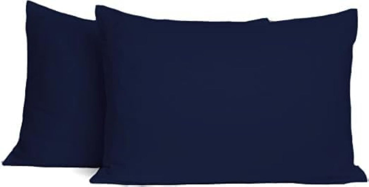 SAHARBEDDINGS navy blue toddler pillowcase 12x20 with envelope closure for easy stuffing