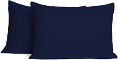 SAHARBEDDINGS navy blue toddler pillowcase 12x20 with envelope closure for easy stuffing