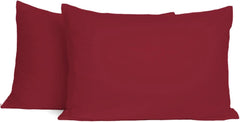 SAHARBEDDINGS burgundy toddler travel pillowcase with zipper closure for secure on-the-go use 12x16