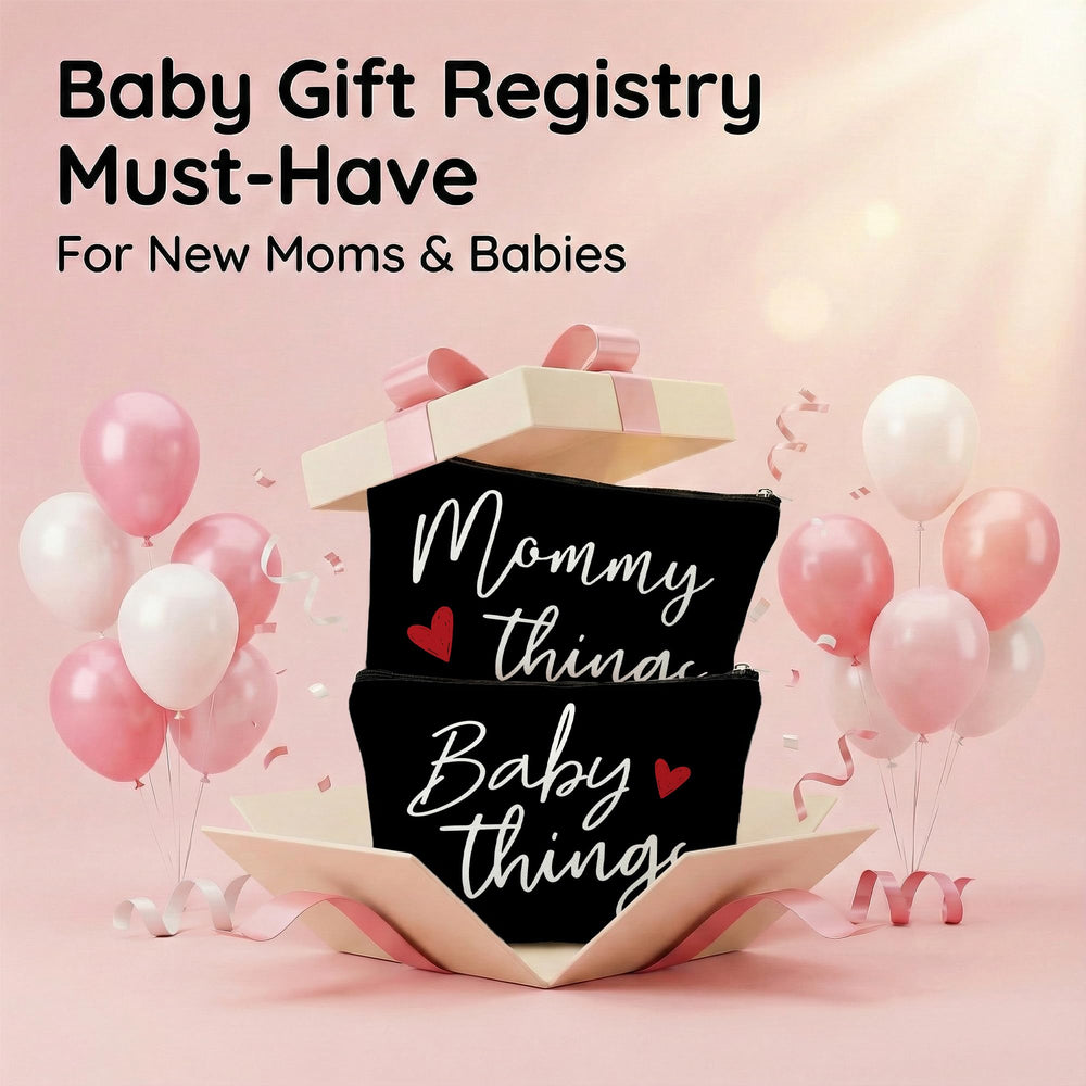 Sahjzk Gift-ready new mom pouch set is a thoughtful registry addition
