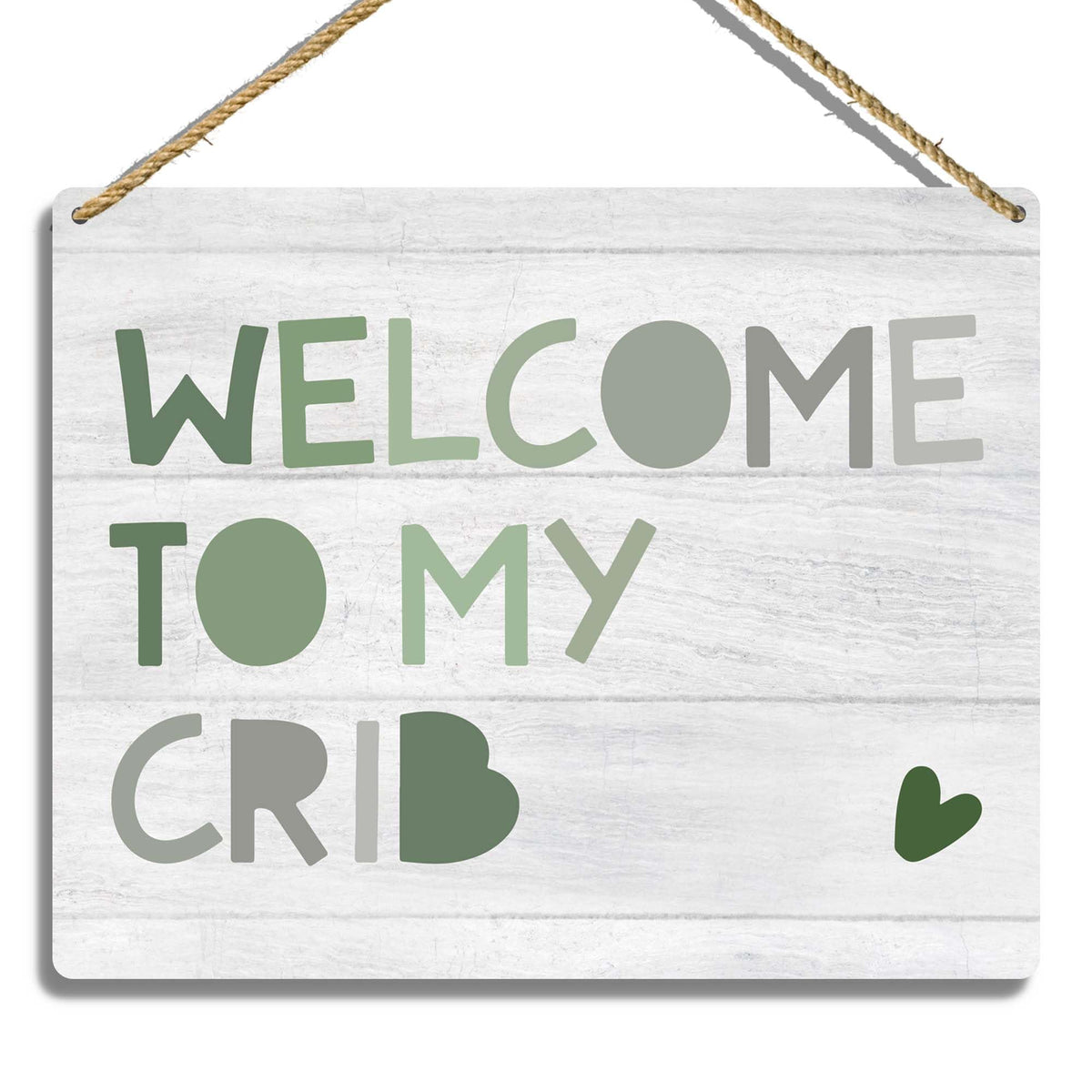 Sahjzk Welcome to My Crib wooden wall plaque for nursery decor.