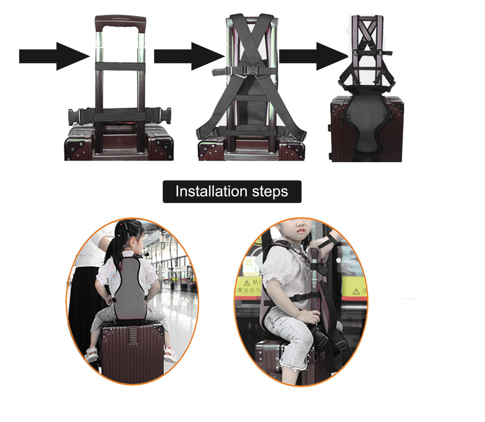 Saicheek travel moments with a child on a suitcase feel smoother.