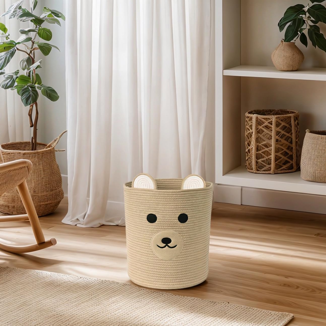 Saiiwnn baby storage basket keeps laundry and essentials neatly organized