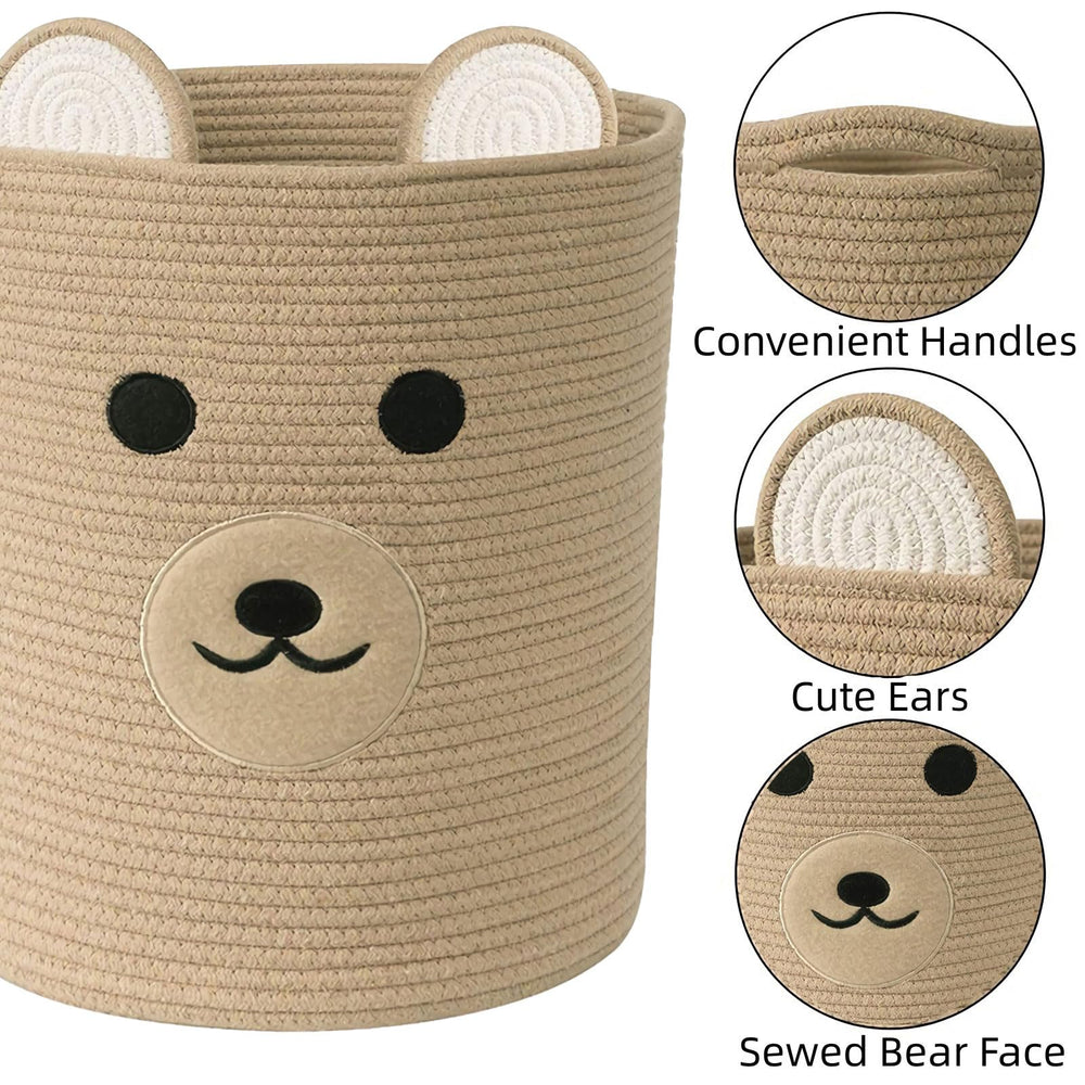 Saiiwnn bear basket closeup weave shows sturdy handwoven craftsmanship