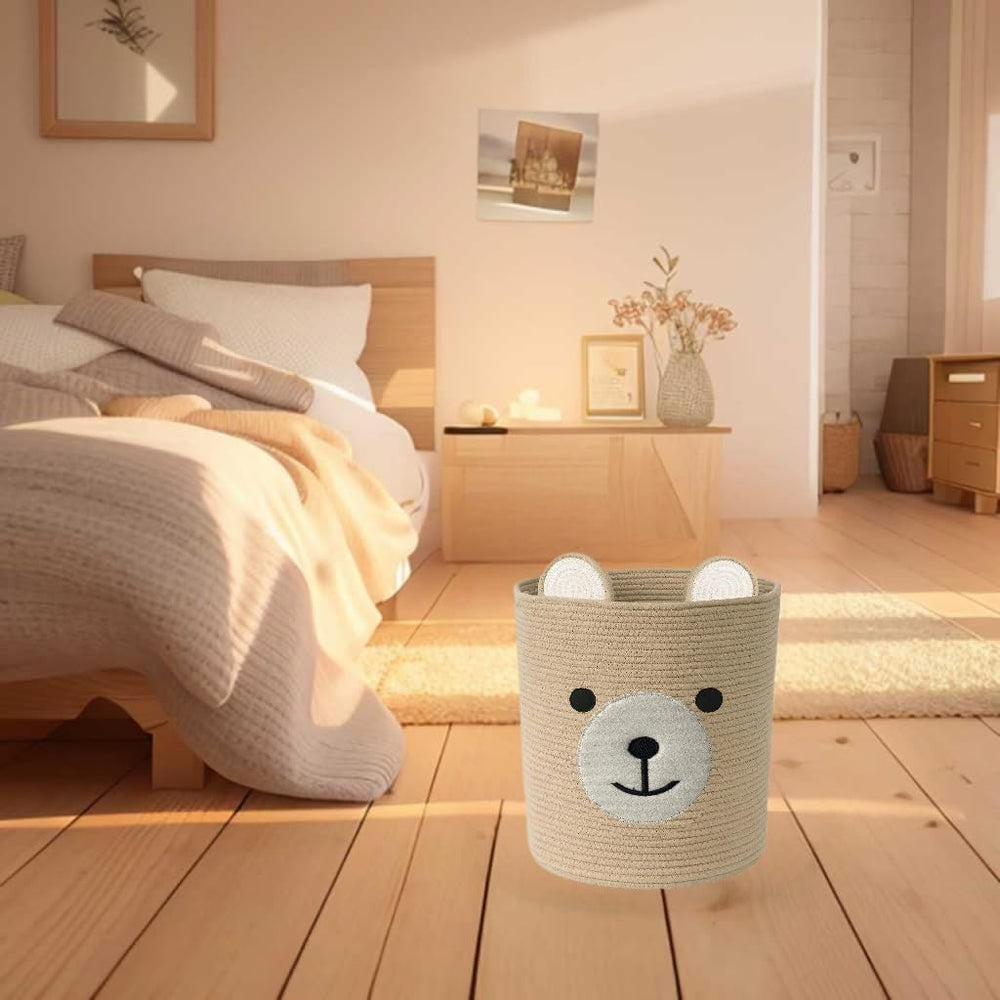 Saiiwnn Bear Basket features kid-friendly design for easy toy retrieval.