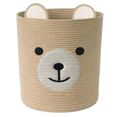 Saiiwnn Bear Basket in nursery storage helps keep toys organized.