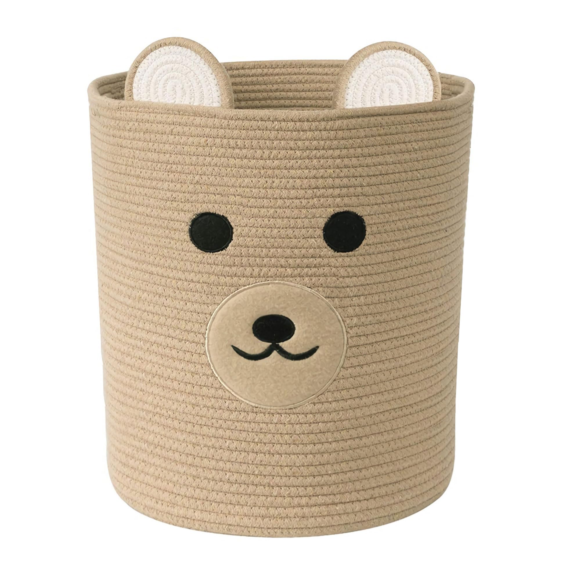 Saiiwnn bear basket nursery ideal for toy storage and tidy rooms