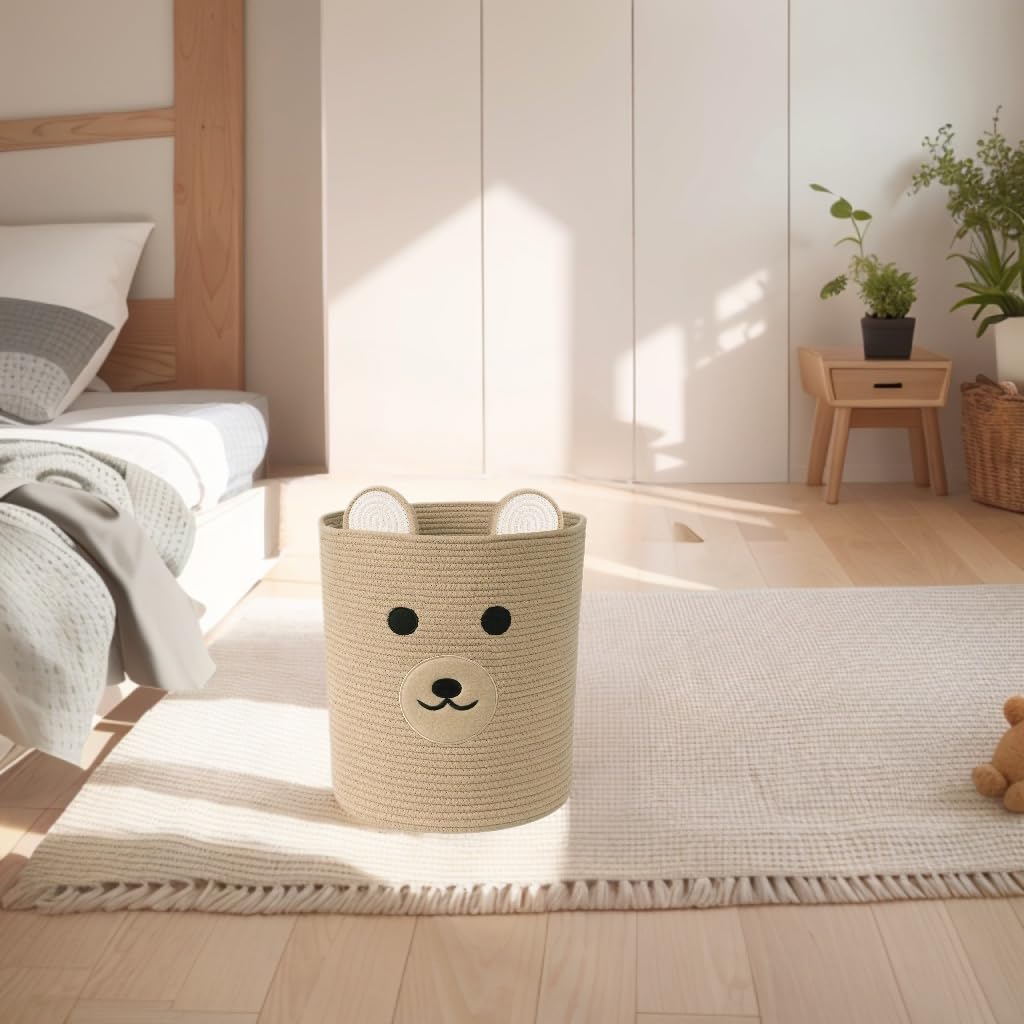 Saiiwnn woven basket decor adds rustic charm to playroom