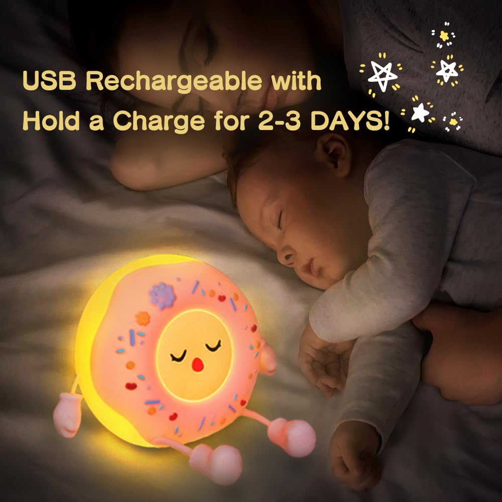 SAILINGFLO Donut Lamp pink side touch activates light with a tap.