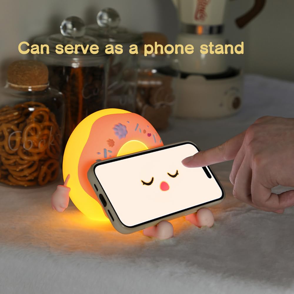SAILINGFLO Donut Lamp soft silicone material feels safe for children.
