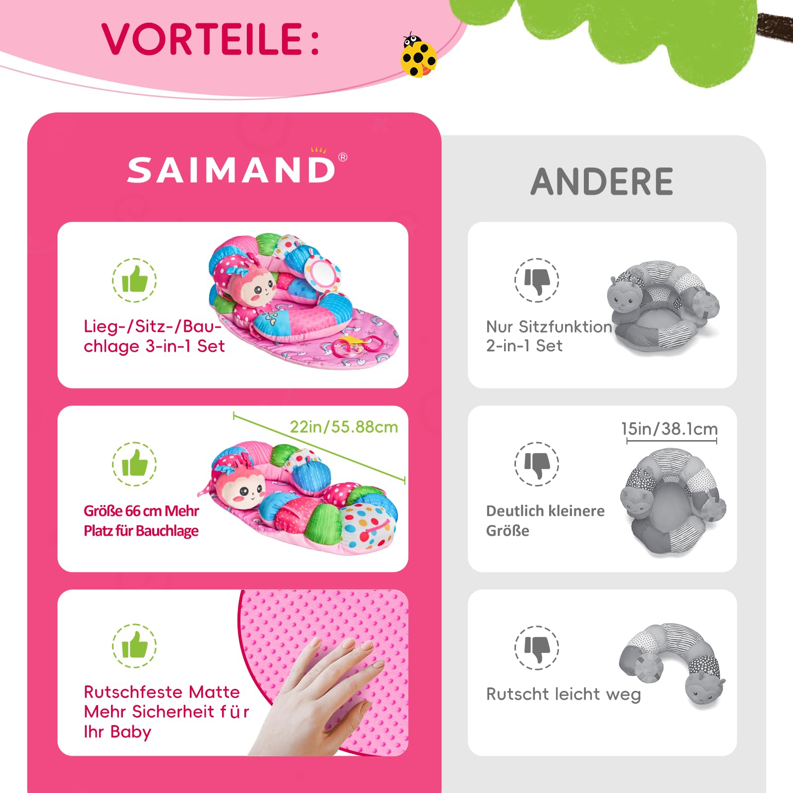 SAIMAND silicone teether is 100% food-grade for teething moments