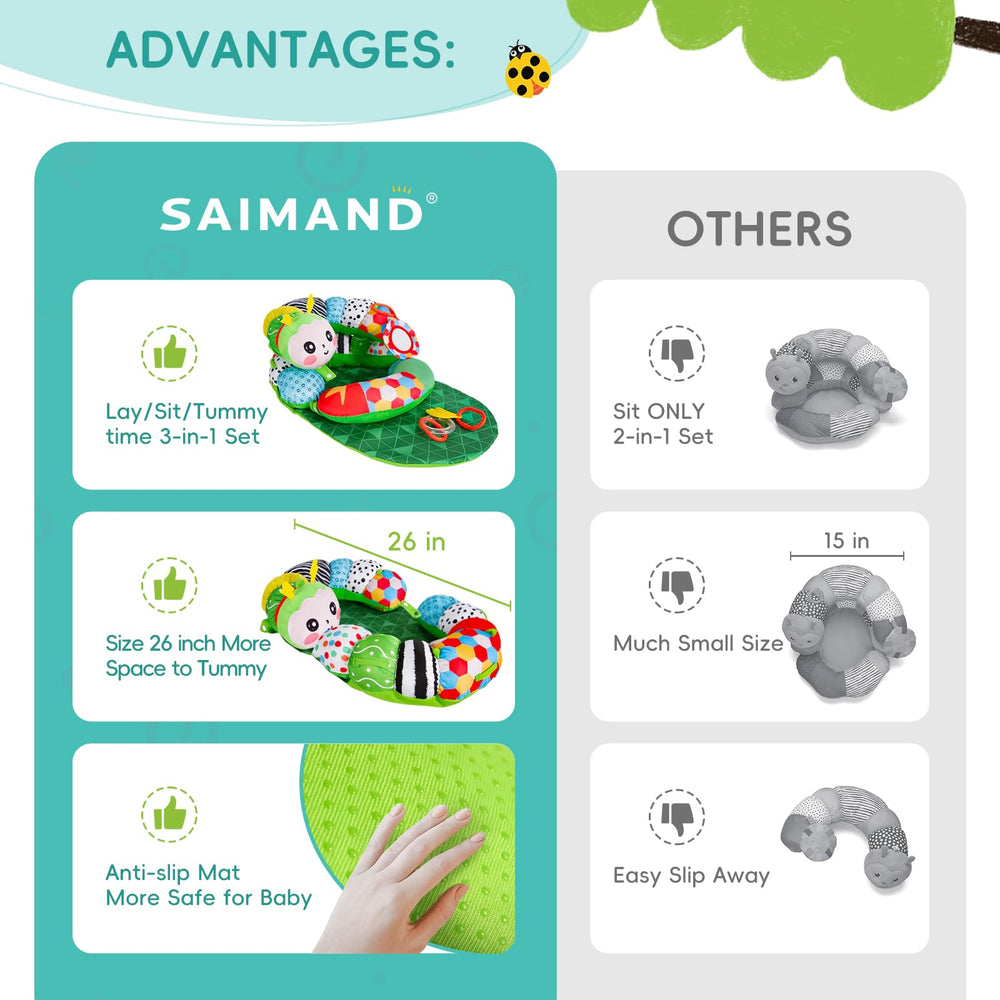 SAIMAND soft cotton-polypropylene fabric offers gentle comfort for baby skin.
