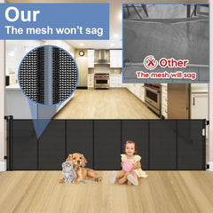 Sair pet adjustable-bracket baseboard-fit demonstrates seamless wall-to-wall install.