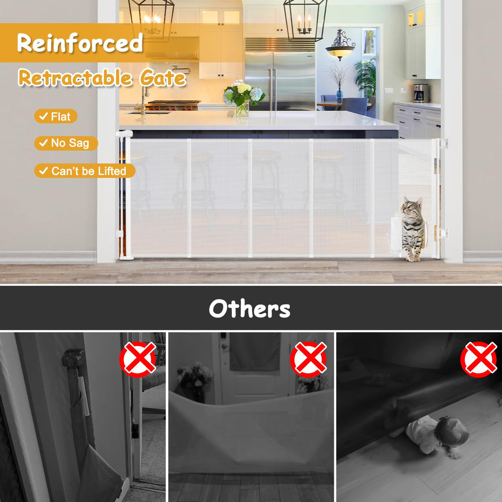 Sair Pet bottom safety bar demonstrates a stable, non-sag mesh in busy areas.