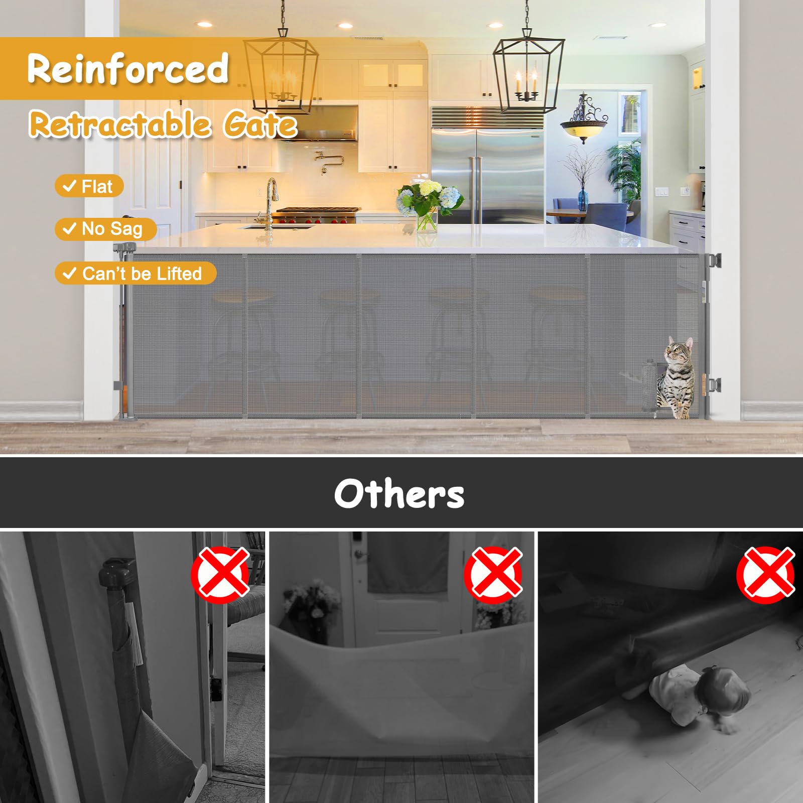 Sair Pet cat door access panel lets cats come and go freely.