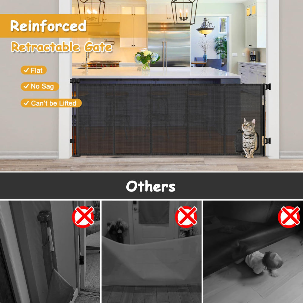Sair pet cat door in action, cats pass freely.