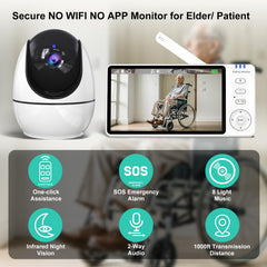 Sair pet elderly monitor two-way audio enables comforting conversations.