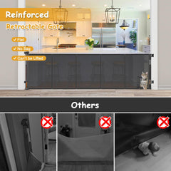 Sair Pet gate in use at doorway with cat door accessible